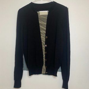 Archival Maison Martin Margiela V Neck Mesh Wool Sweater with blank white tag